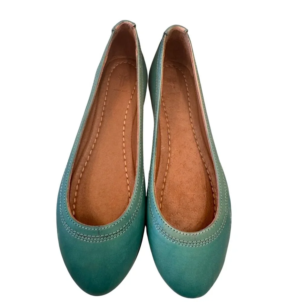 Frye Carson Ballet Flat Size 6 M Turquoise NWB Slip On Flats